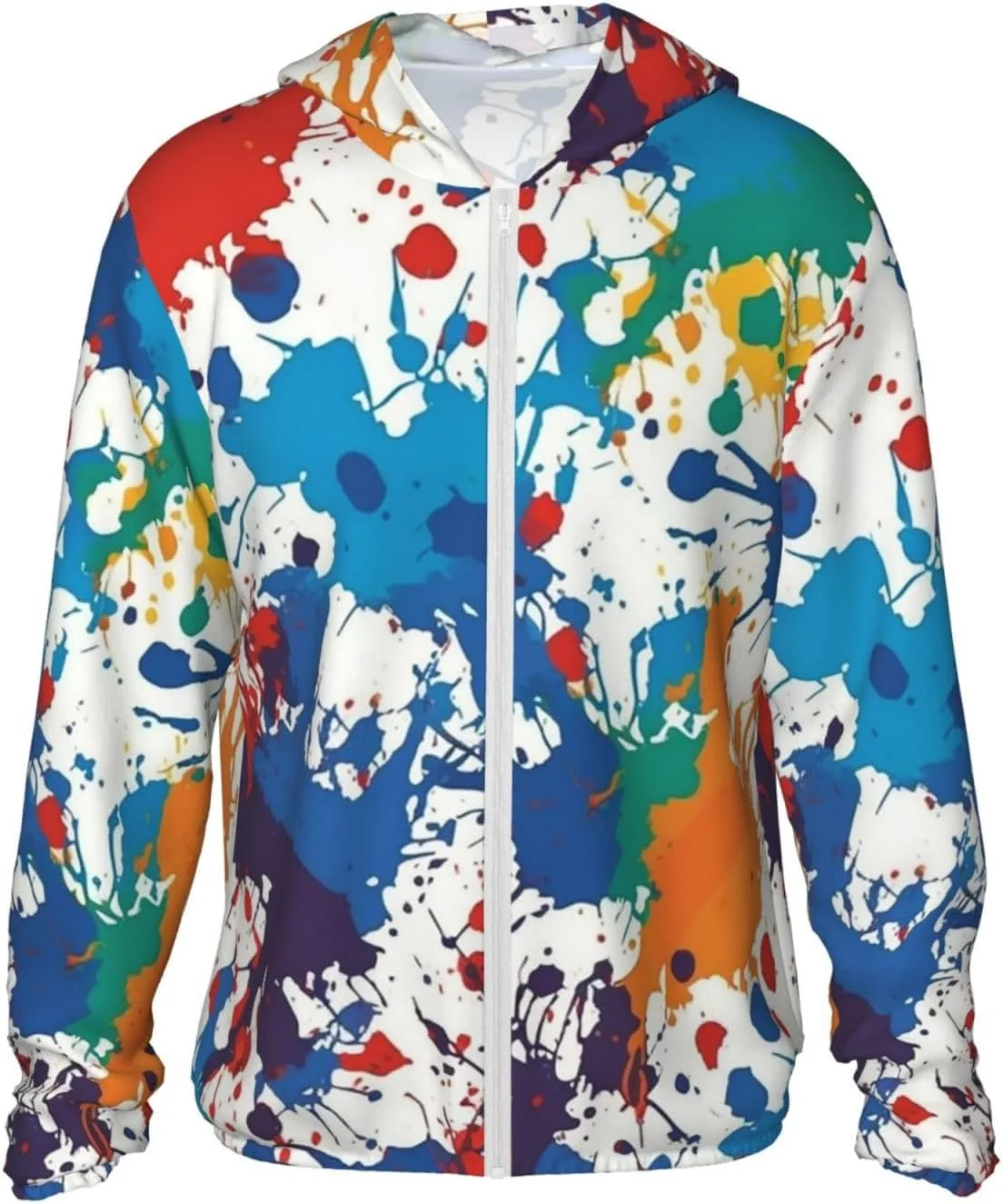 

Толстовка с защитой от солнца UPF 50+ с принтом в виде брызг краски GDSHJKLW