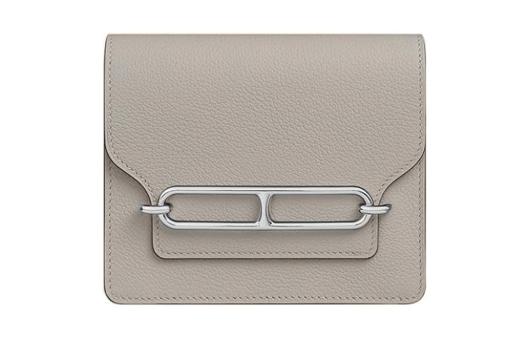 

HERMES Сумка-кошелек Roulis Evercolor из телячьей кожи с носом свиньи, держатель карт, поясная сумка, кошелек для монет, женский, 8 л, Beton Glacier White