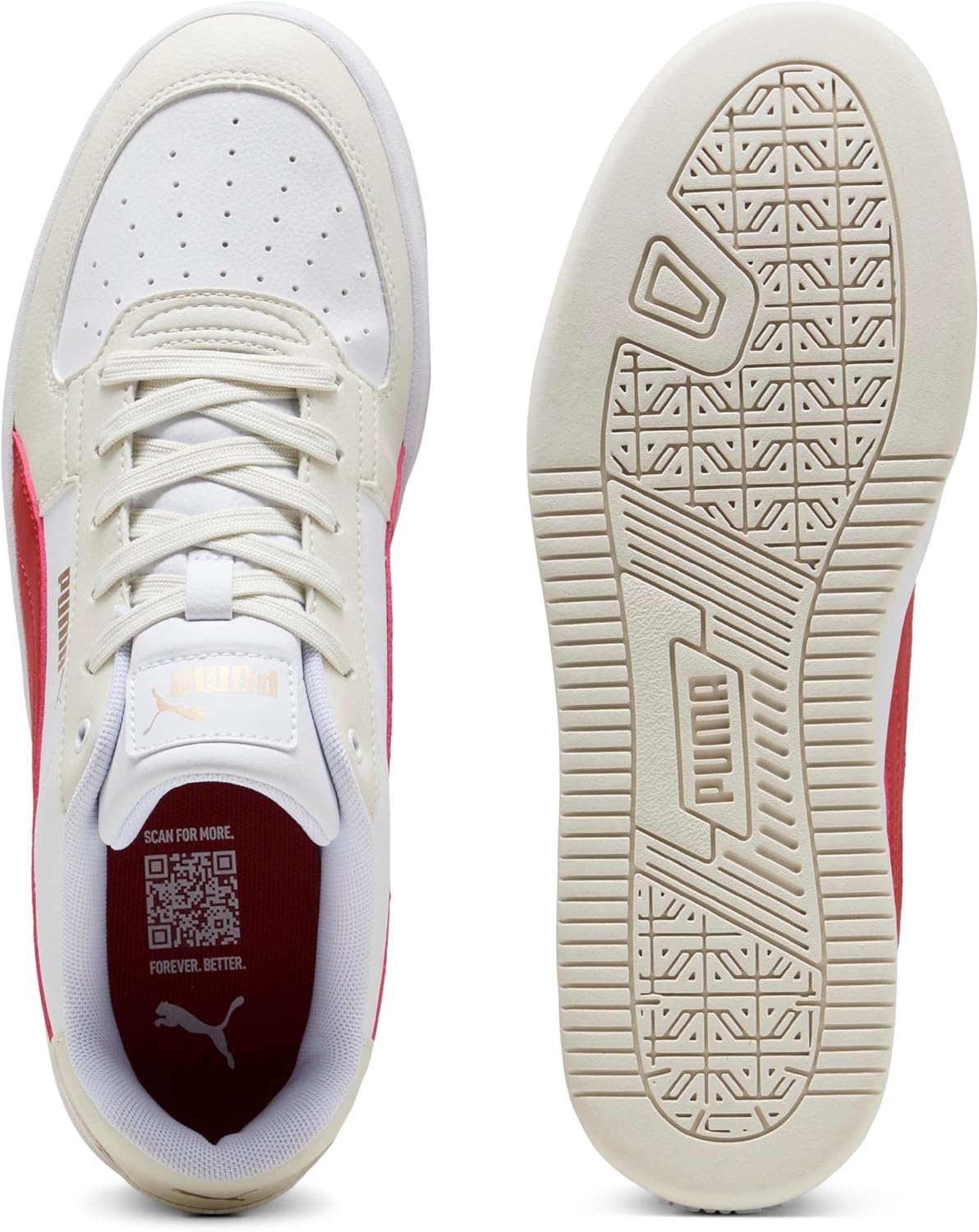 Кроссовки Puma Unisex-Adult Puma Caven 2.0, белый/красный/серый — фото 4