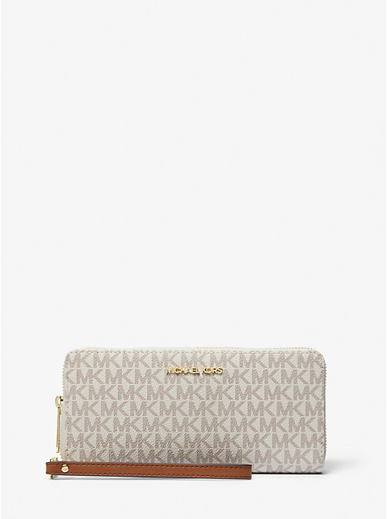 

Большой дорожный кошелек-клатч Jet Set с логотипом Michael Kors, белый