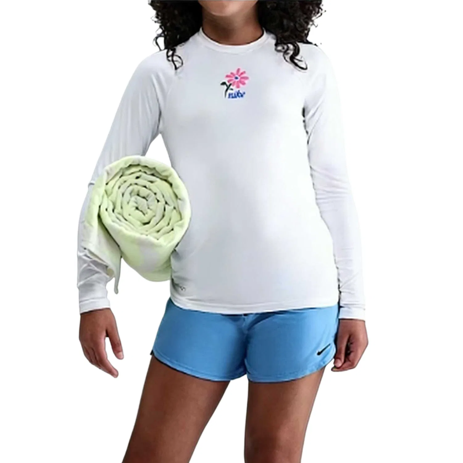 Купальник детский Nike Dri-FIT White/Afterglow Pink