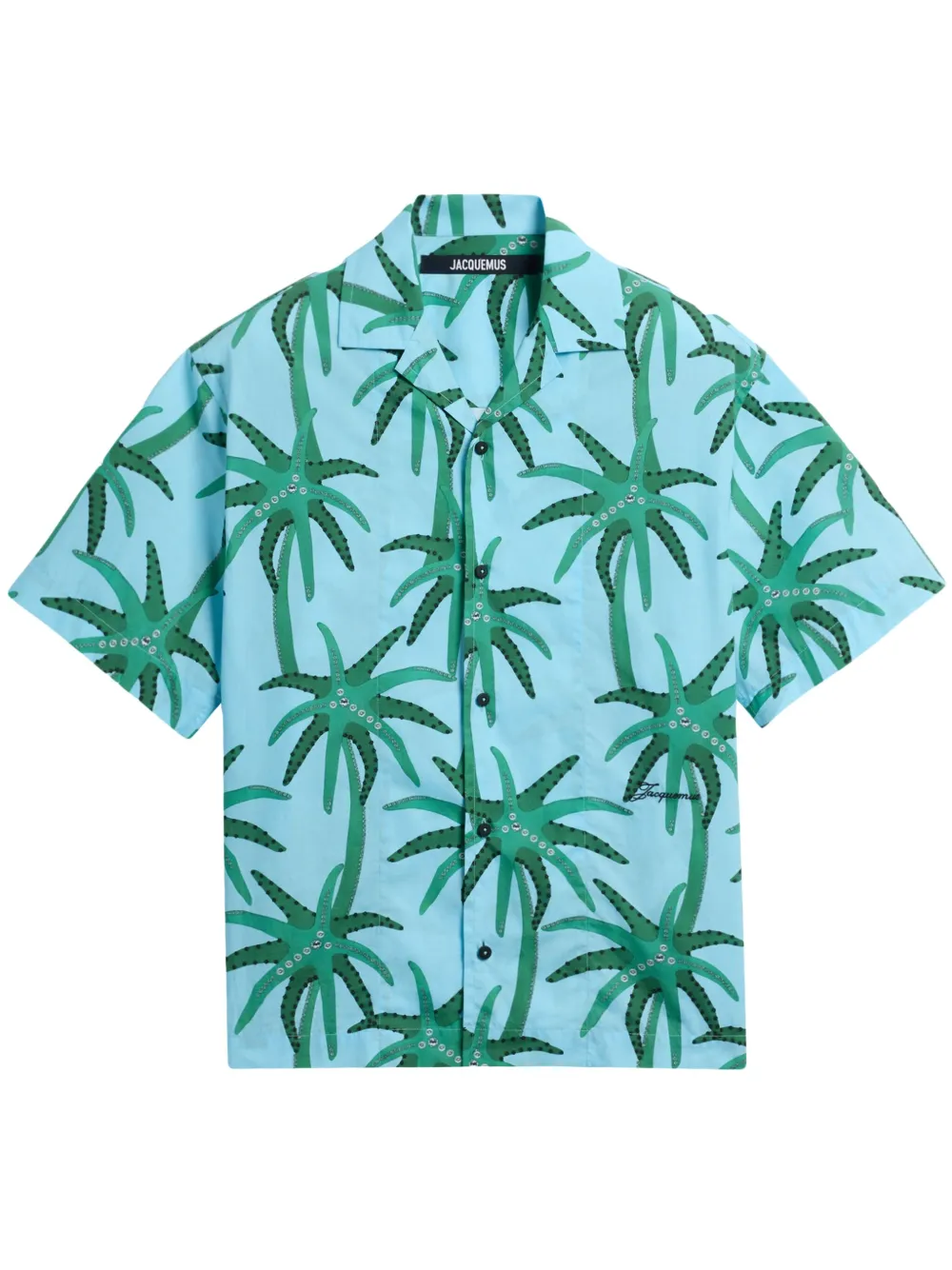 

Рубашка с цветочным принтом JACQUEMUS, синий