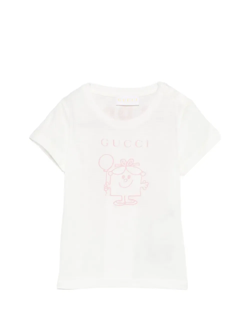 Футболка с графическим принтом Gucci Kids, белый