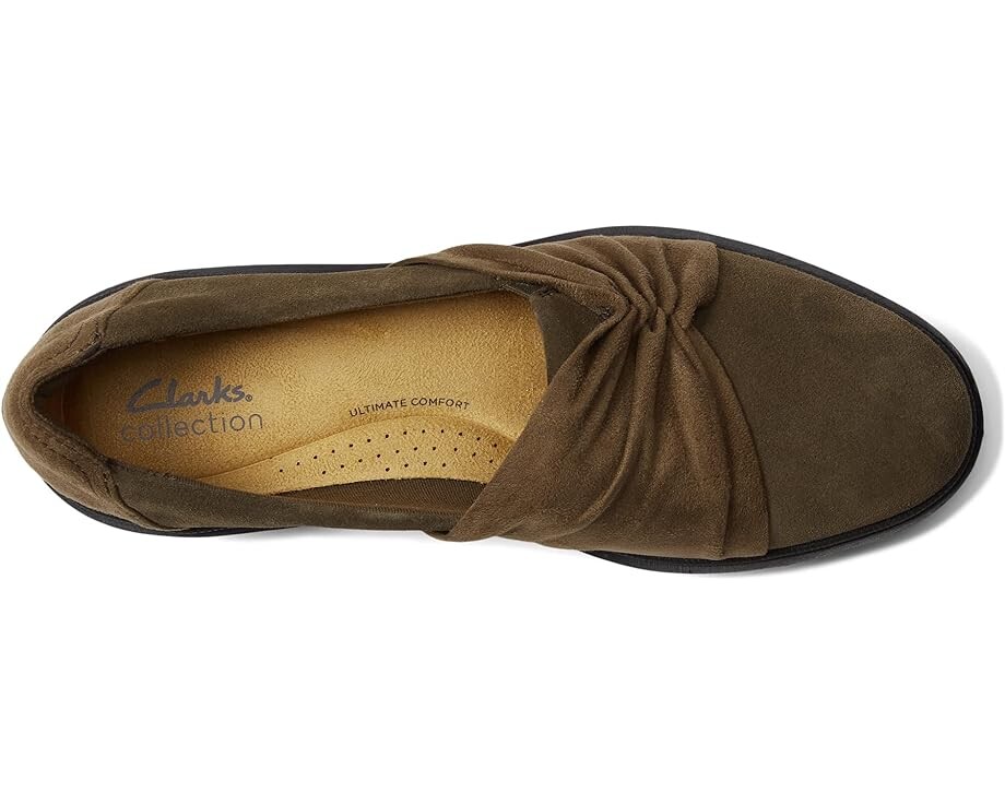 Лоферы Clarks Calla Style, цвет Dark Olive Suede — фото 2