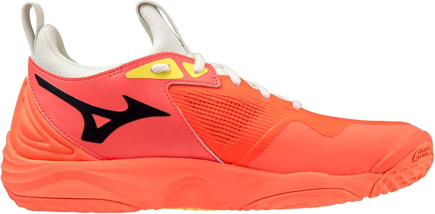 Волейбольные кроссовки Mizuno Wave Momentum 3 унисекс, Neon Flame Black Bolt 2 Neon — фото 3