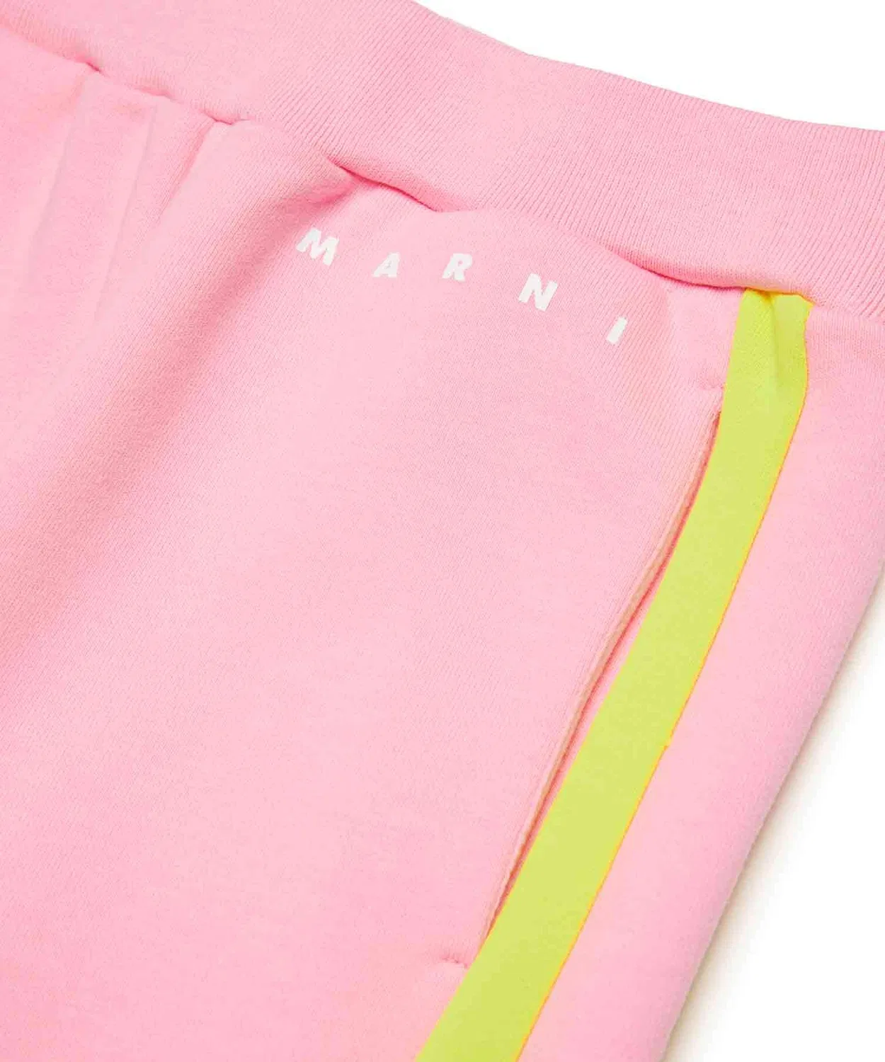 Штаны MARNI Kids & Junior с брендовым логотипом, хлопок, светло-розовый — фото 4