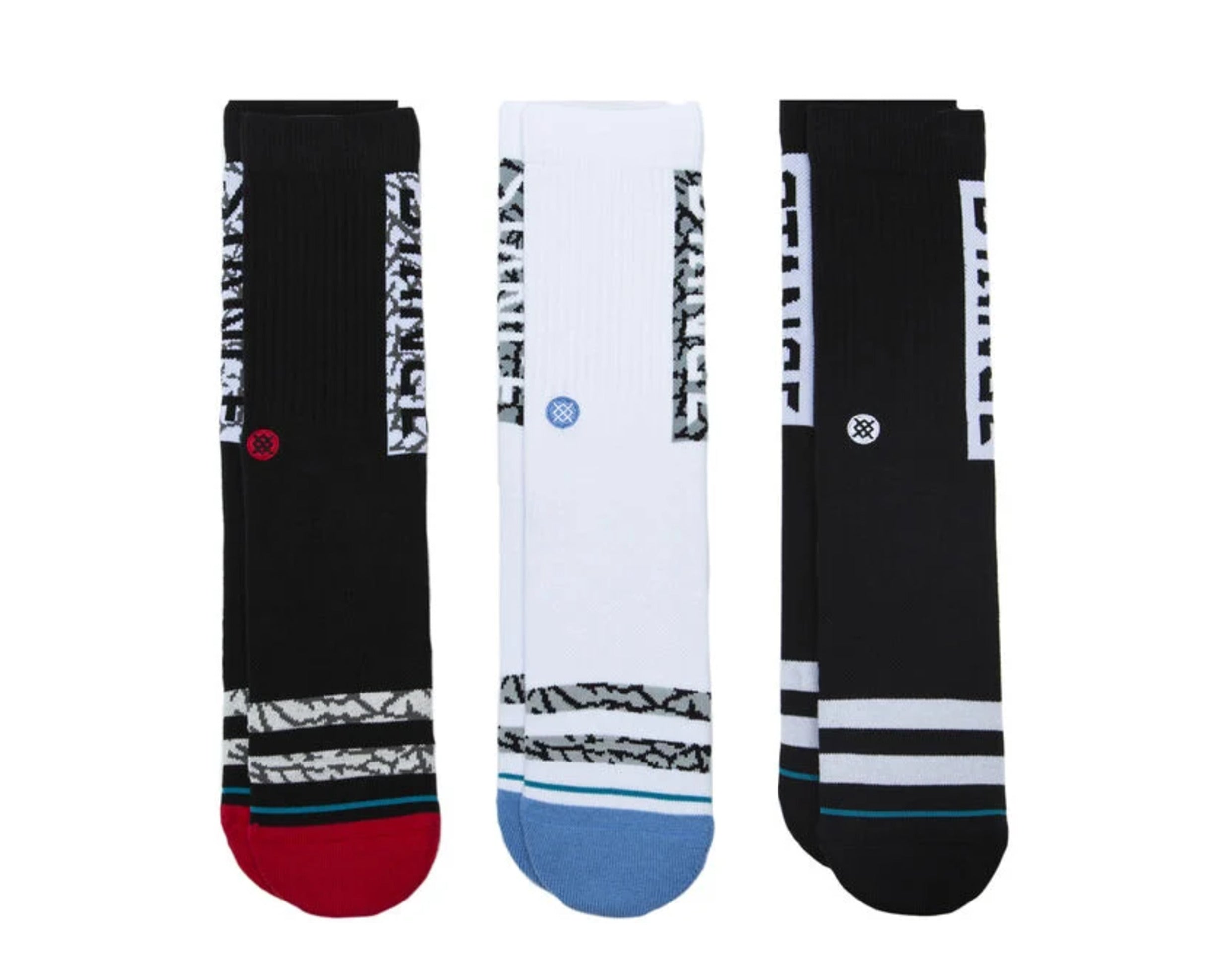 

Носки Stance UnCommon Solids The OG, 3 пары, черно-белые, A556C20OG3-BLW