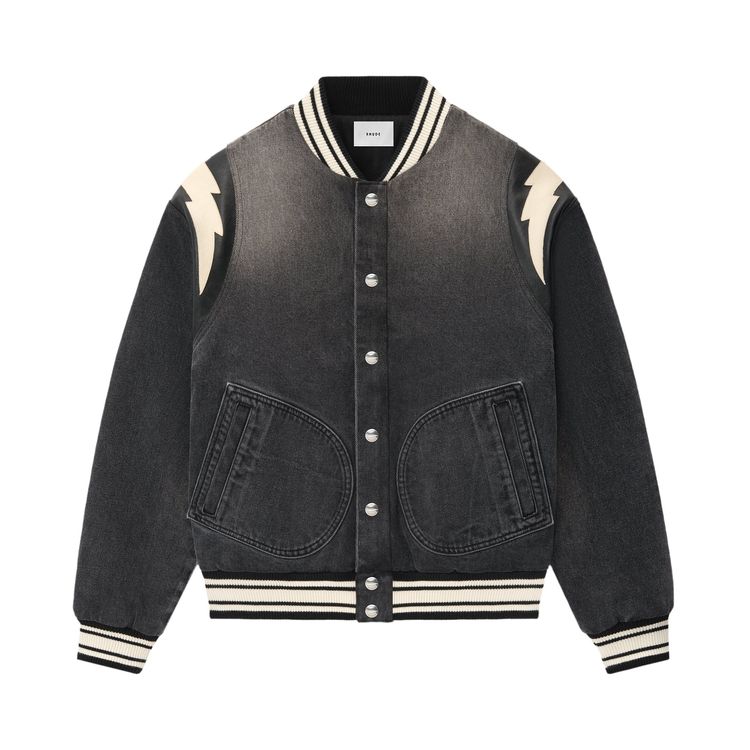 

Бомбер Rhude Denim Lightning Bomber 'Black', черный