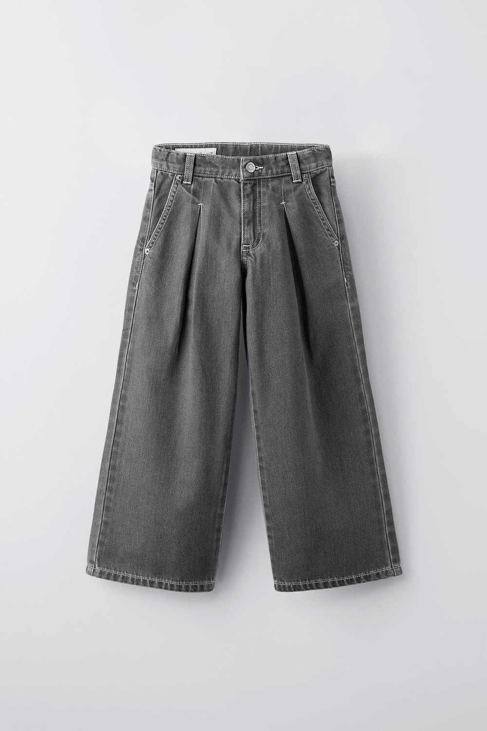 

Свободные джинсы с вышивками ZARA, серый