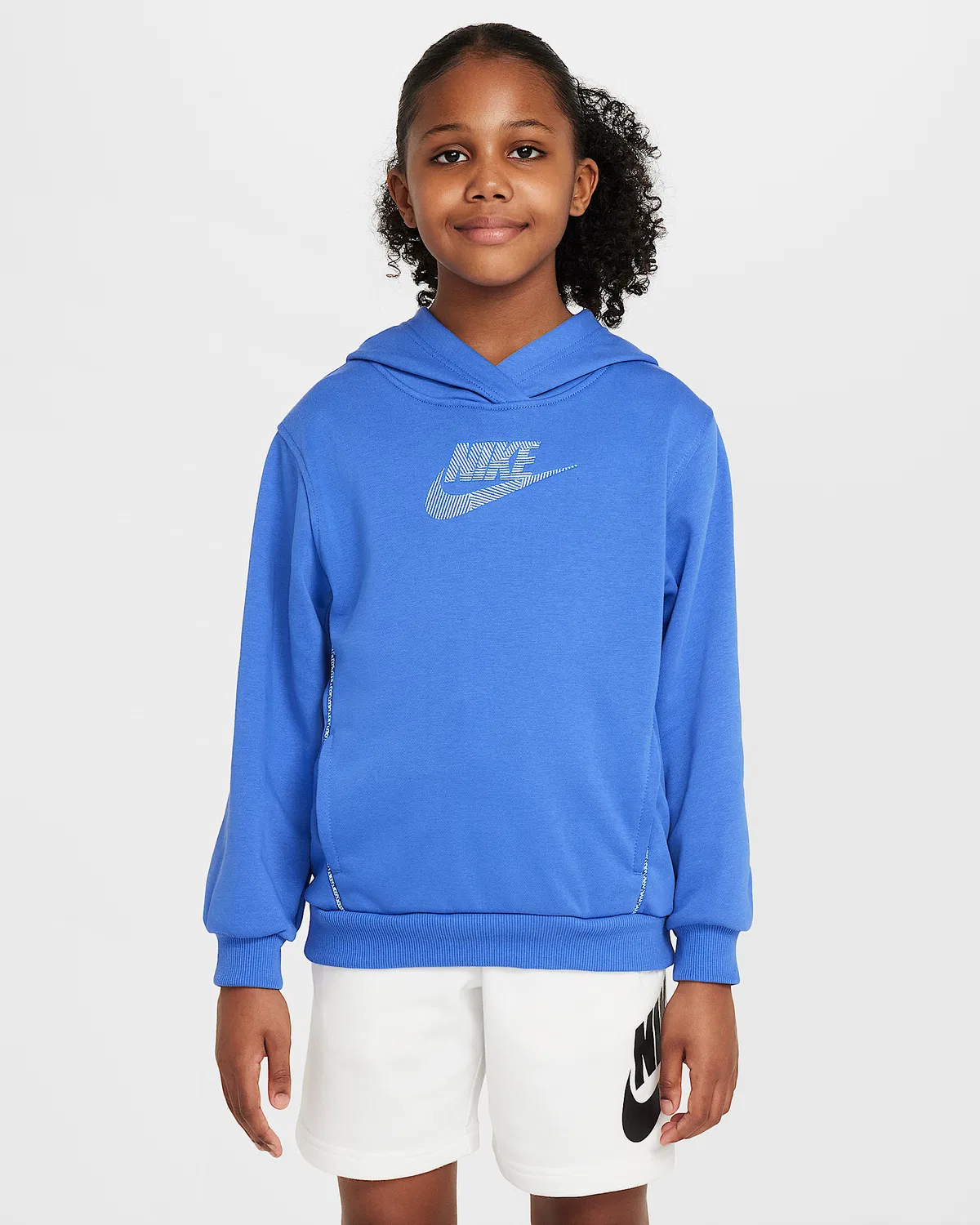 Детская толстовка Nike Sportswear Club из французского флиса, Comet Blue/Aluminum