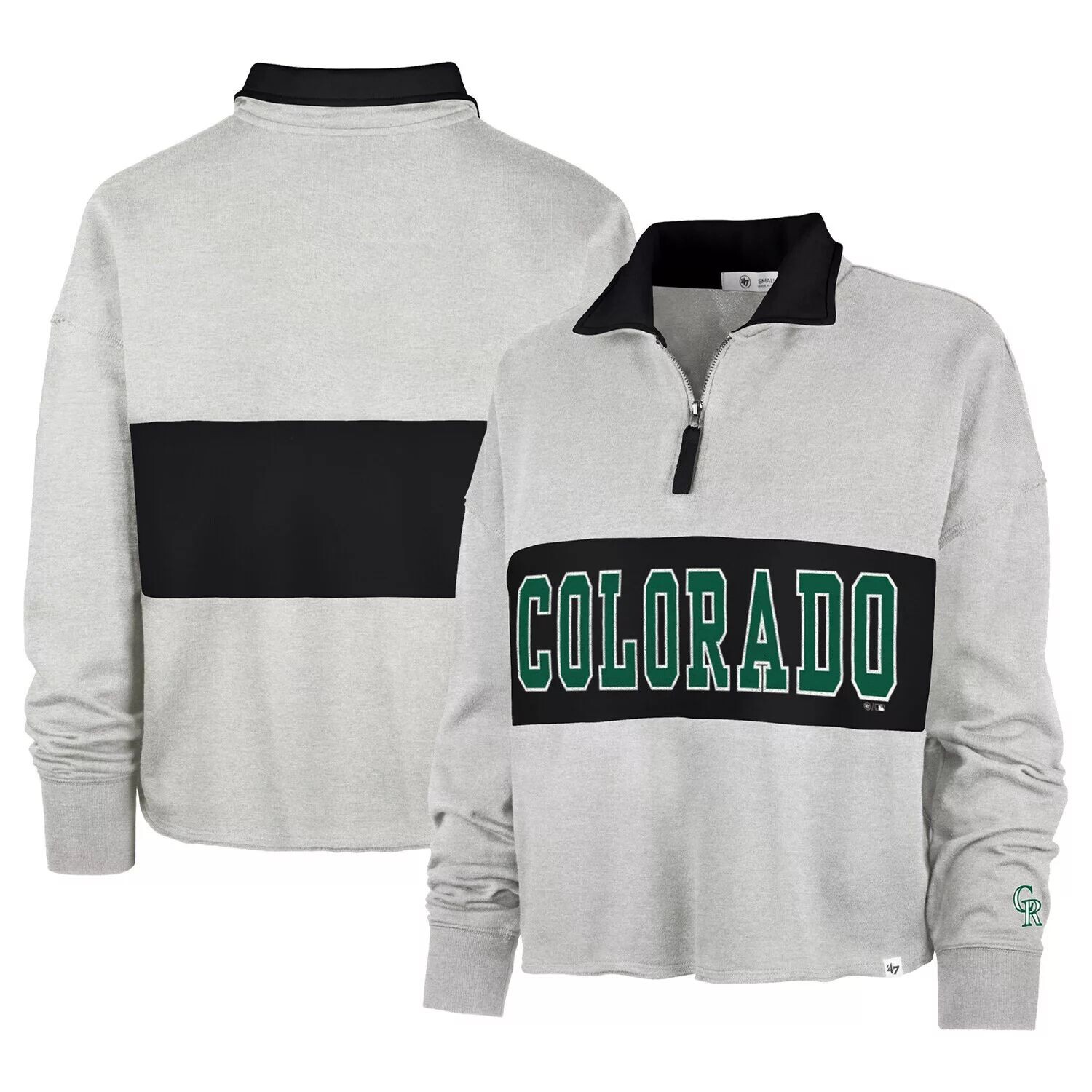 

Женская серая куртка Colorado Rockies City Connect Bae Remi с молнией четверть часа '47, Серый, Женская серая куртка Colorado Rockies City Connect Bae Remi с молнией четверть часа '47