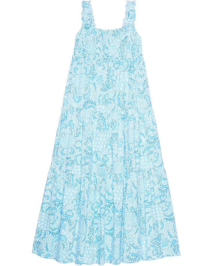 

Платье Lilly Pulitzer Kids Mini Hadly Maxi Dress, цвет Resort White Goombay Grooves