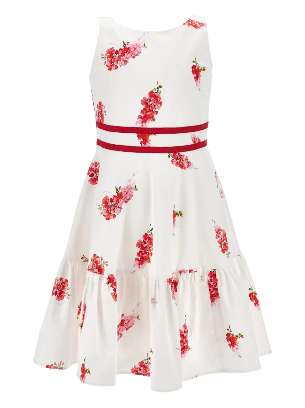 

Платье с цветочным принтом Monnalisa, белый