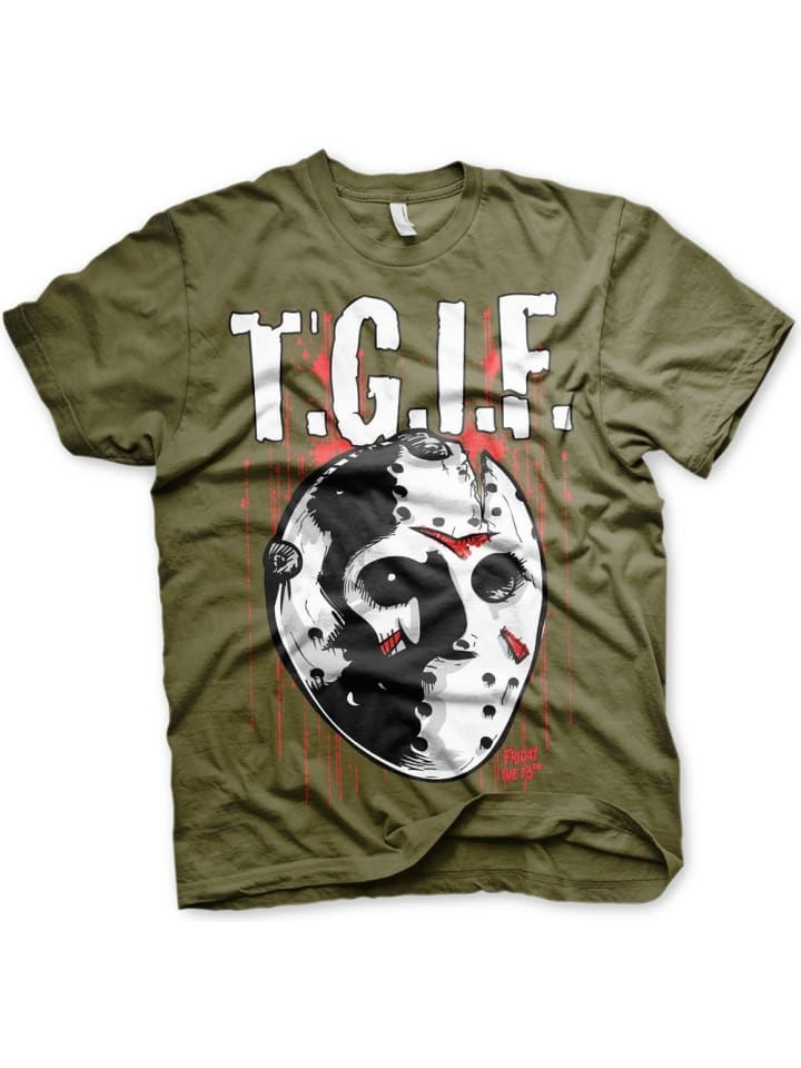 

Friday The 13th Футболка зеленого цвета, Зеленый, Friday The 13th Футболка зеленого цвета
