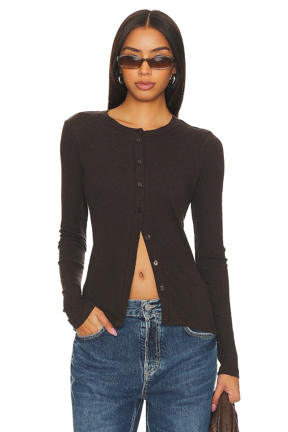 

Кардиган Enza Costa Cashmere Long Sleeve, цвет Dark Brown