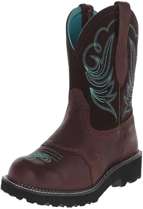 

Женские ковбойские сапоги в западном стиле с классической ретро-вышивкой, массивным каблуком, квадратным носком, байкерские сапоги, широкие голенища, круглым носком, кантри-сапоги XBTEVUDAK, коричневый