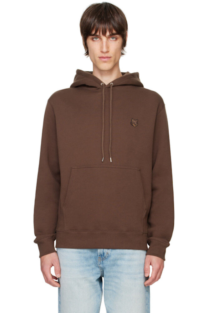 

Толстовка с капюшоном Brown Bold Fox с нашивкой на голову Maison Kitsuné