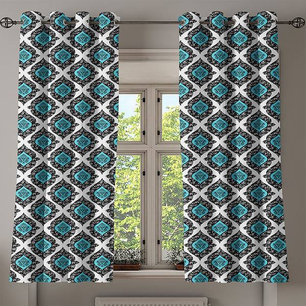 

Занавеска с люверсами Abakuhaus Mandala Blumen 2 шт, 280x175x0,5 см цвет schwarz aqua weiß