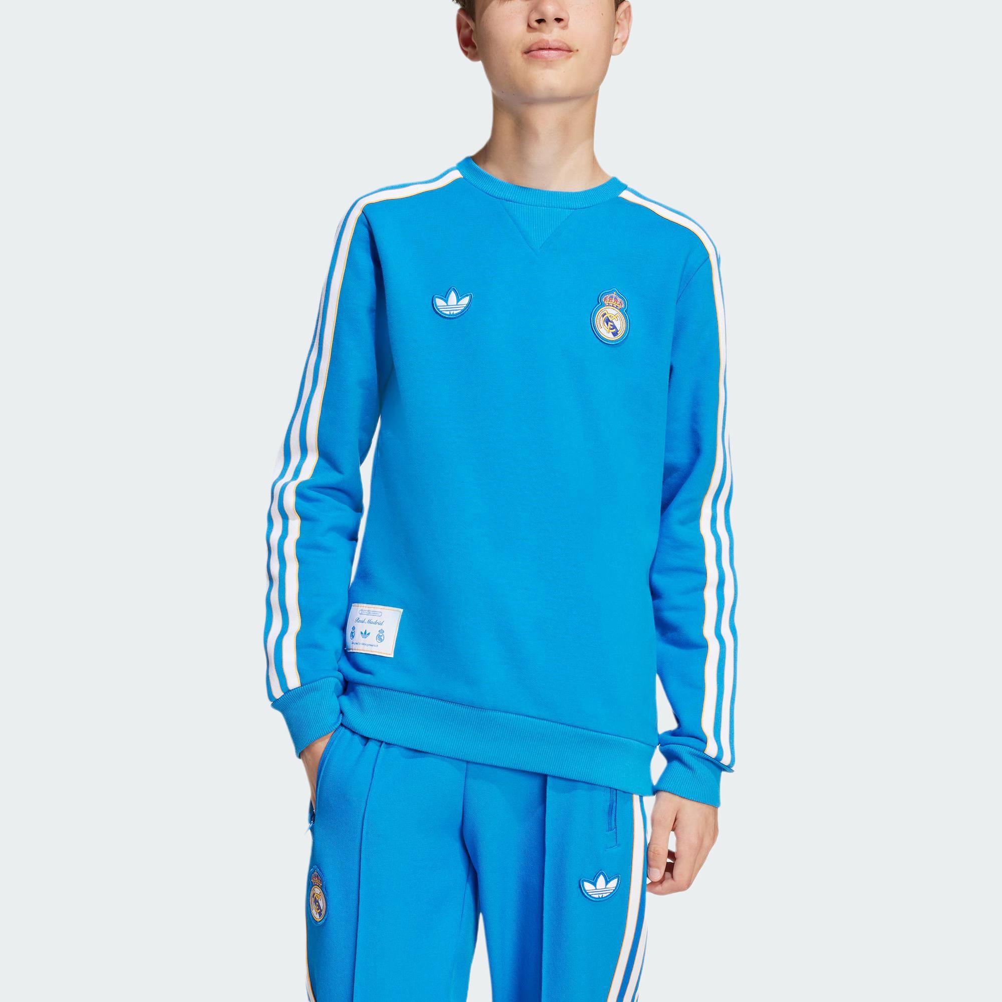Свитшот Real Madrid TERRACE SWEATSHIRT детский Adidas Originals, синий/белый — фото 2