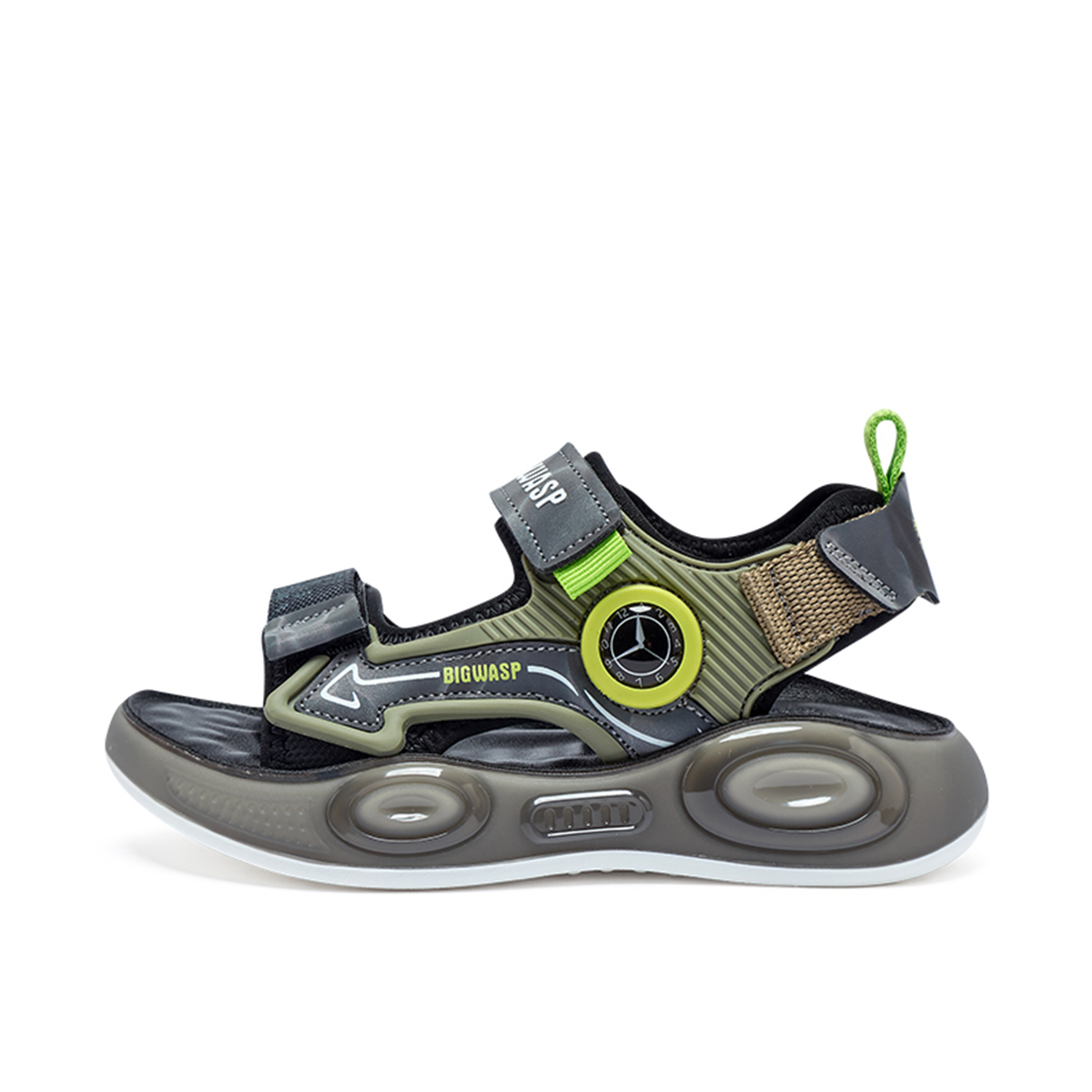 

Нескользящие, дышащие, легкие, амортизирующие детские сандалии BIG WASP, серый