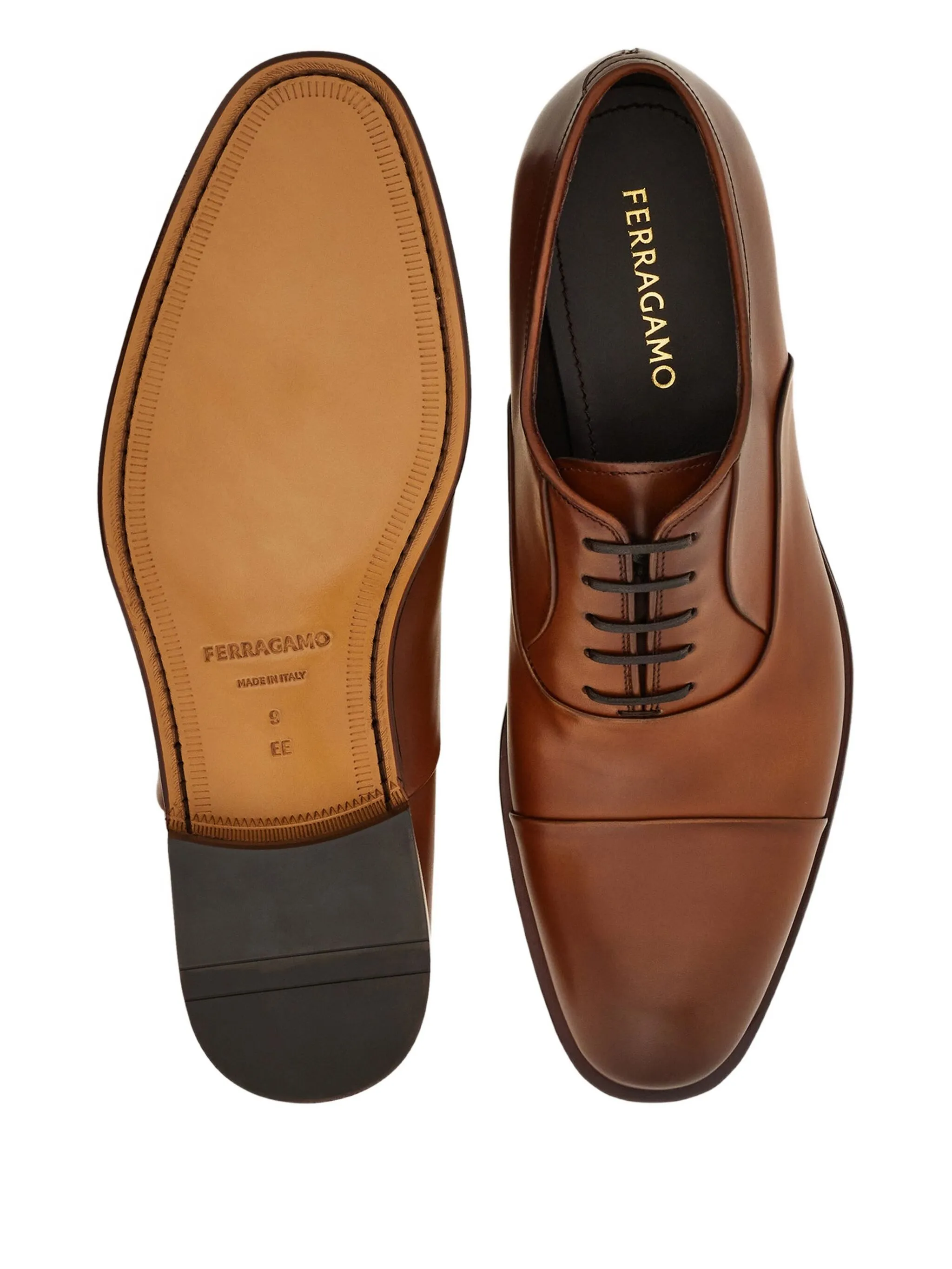 Туфли оксфорды Ferragamo, коричневый — фото 4
