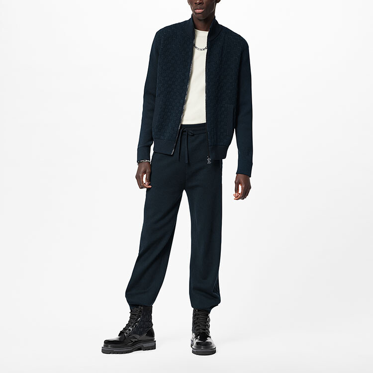 

Новые квартальные продукты LV Jacket Men Navy Blue Louis Vuitton, темно-синий