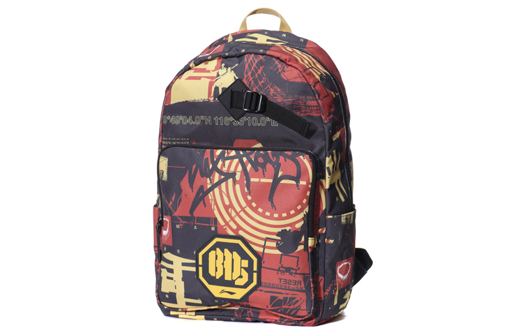 

LINING Полиэстеровый рюкзак унисекс оранжево-красный разноцветный, Orange Red Multicolor