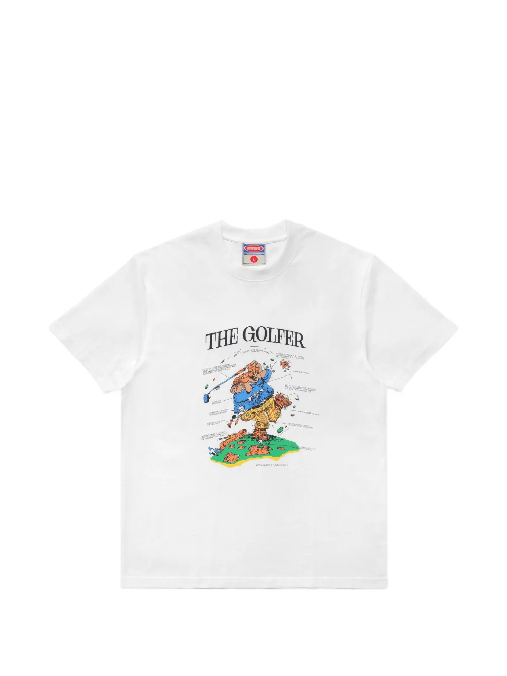 

Футболка с графическим принтом и круглым вырезом Metalwood Studio, белый