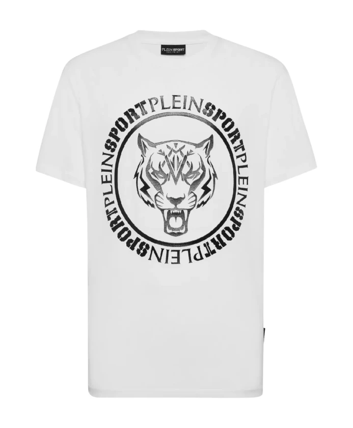 

Футболка с карбоновым тигром Plein Sport, белый