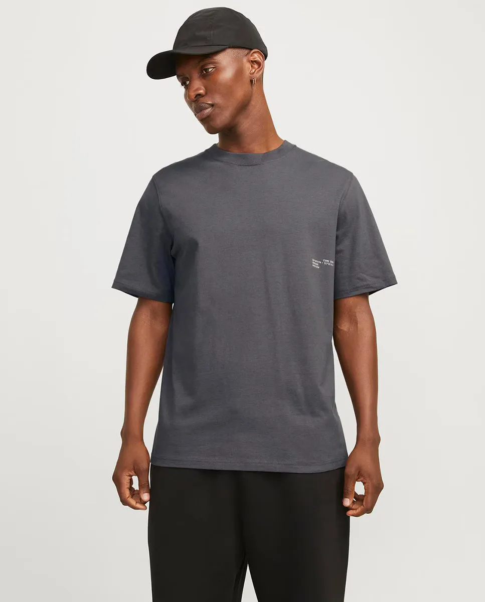 

Футболка мужская с коротким рукавом и рисунком на спине Jack & Jones, серый