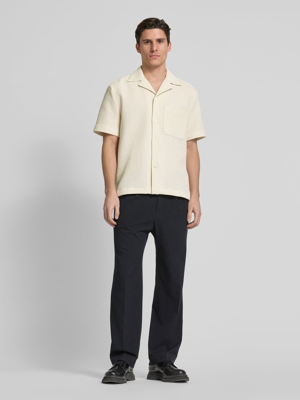 

Рубашка свободного кроя с рукавами 1/2, модель «Noem» Strellson, кремовый