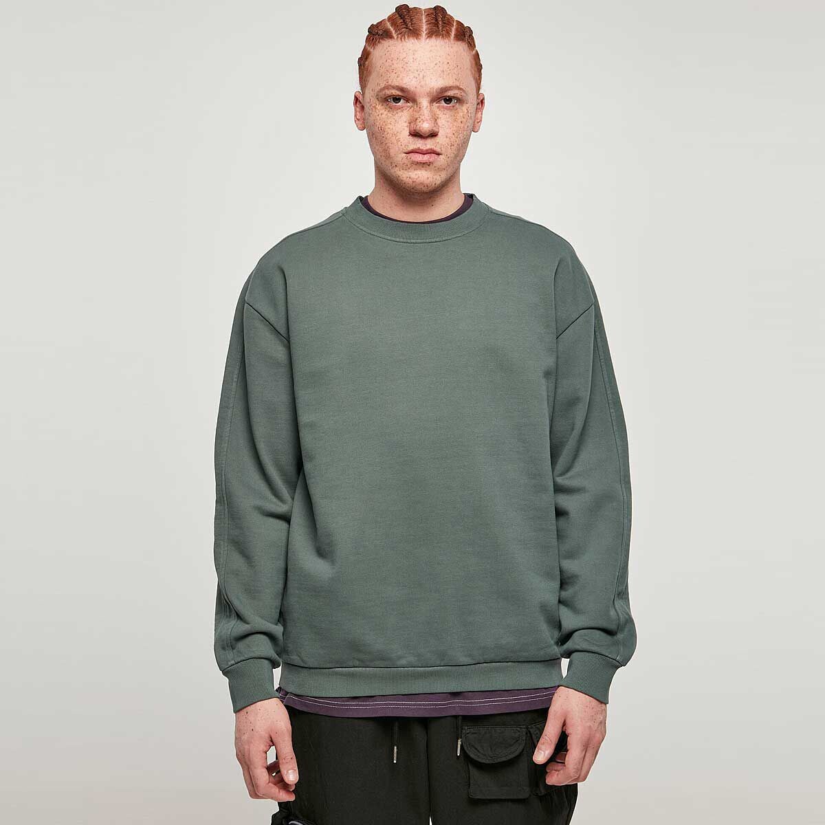 

Свитшот Heavy Terry Garment Dye Crewneck Urban Classics, цвет Flaschengrün