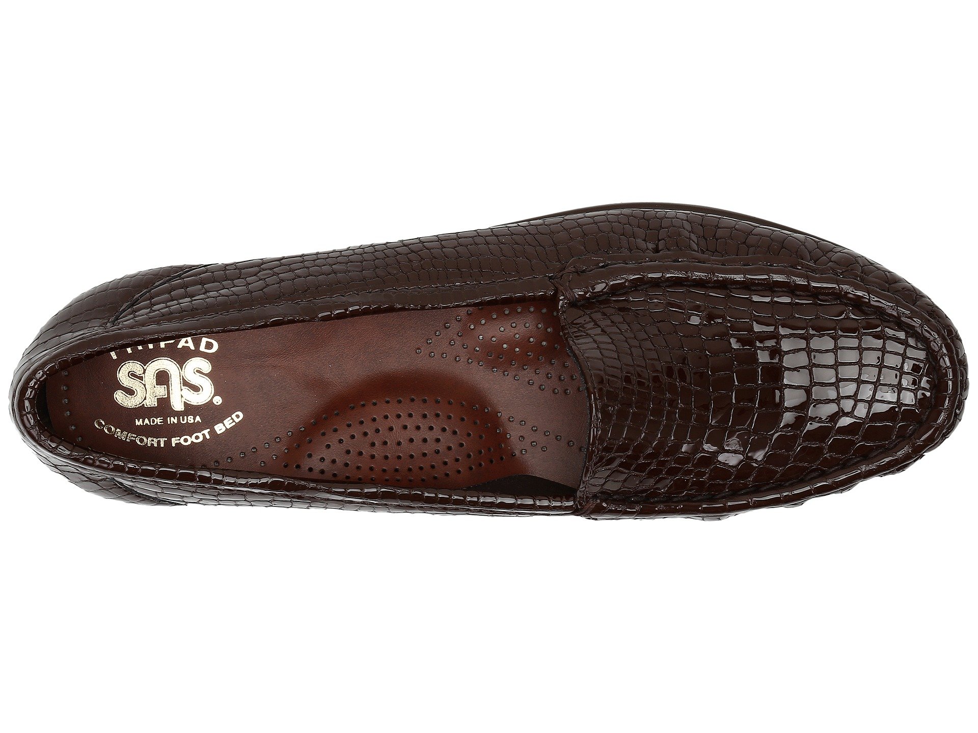 Лоферы SAS Simplify Comfort Loafer, Brown Croc — фото 2