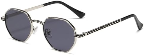 

Многоугольные шестиугольные градиентные солнцезащитные очки в стиле заката. Металлические модные солнцезащитные очки. Солнцезащитные очки в стиле ретро для мужчин и женщин MTZJH, C2