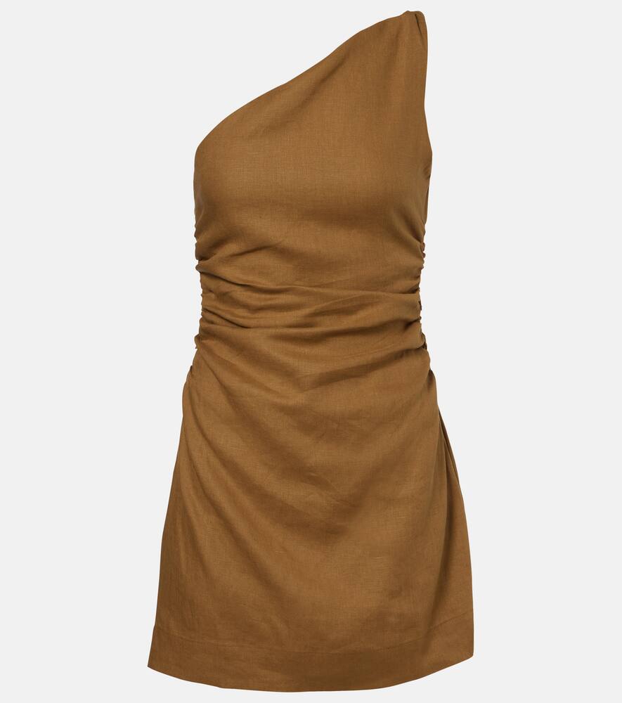 

Льняное мини-платье Marga Faithfull, Tobacco