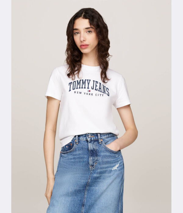 

Футболка женская Tommy Jeans университетская, белый