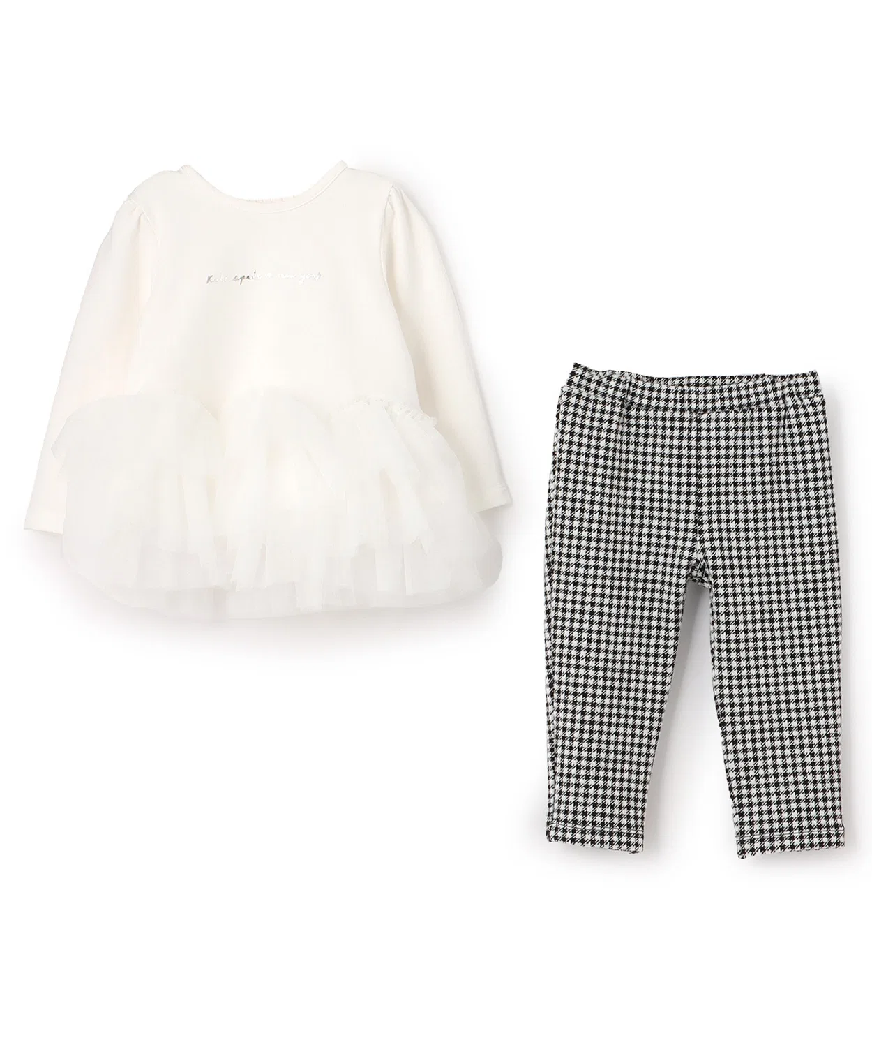 Детский комплект kate spade new york kids туника с рюшами и леггинсы — фото 3