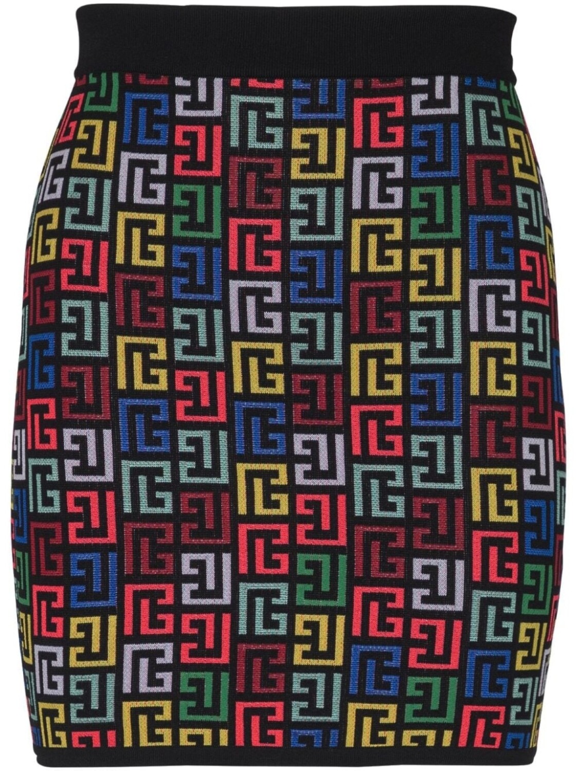 

Balmain мини-юбка вязки интарсия, черный