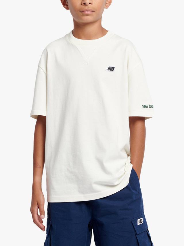 

Детская футболка из премиального хлопка New Balance, Sea Salt