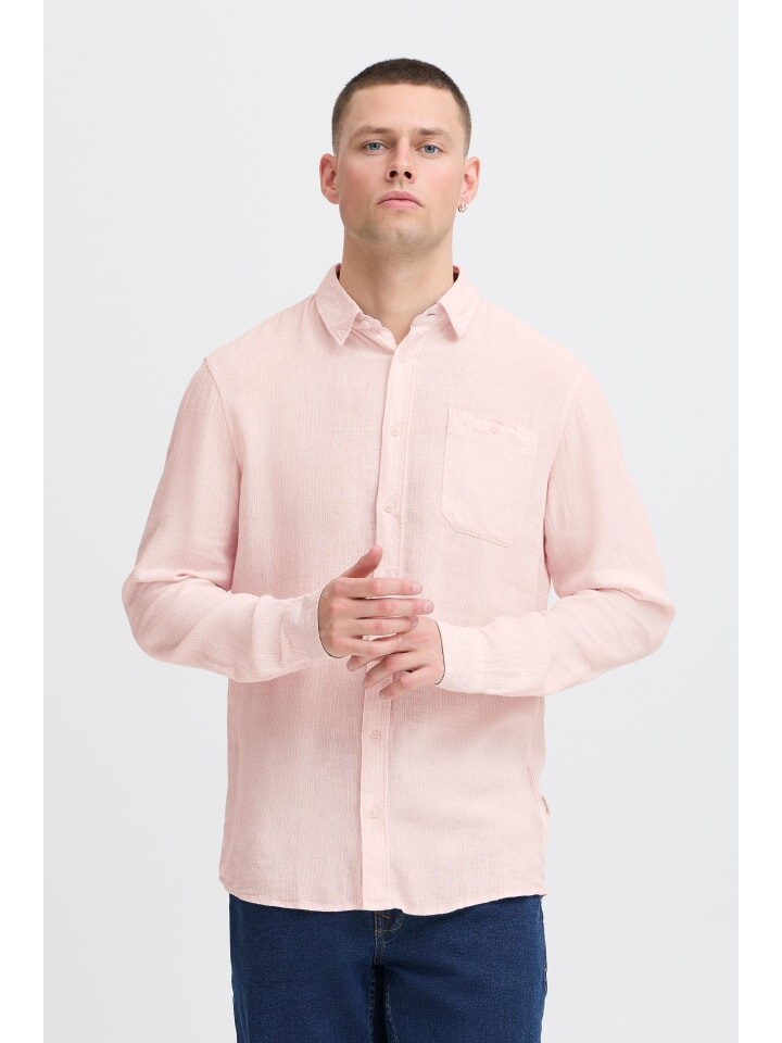 

Рубашка BLEND Langarmhemd BHBOBBY Shirt stripe 20717860 modisches Langarmhemd, цвет Leinenmix-QualitätRosa