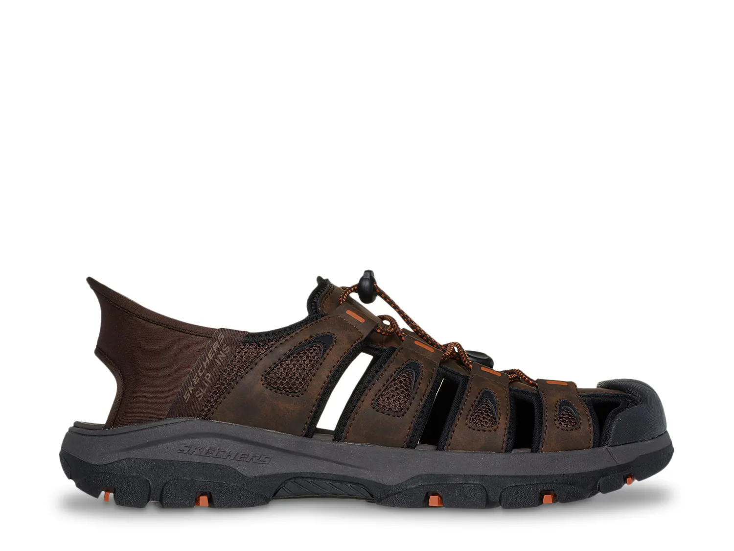 Сандалии Skechers Tresmen Norvick Relaxed Fit с технологией Hands Free Slip-Ins, коричневые — фото 4