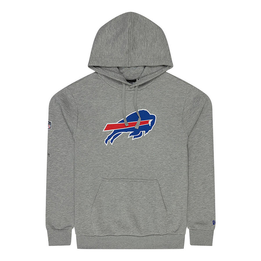 

Мужская толстовка с капюшоном New Era с логотипом NFL Buffalo Bills серого цвета
