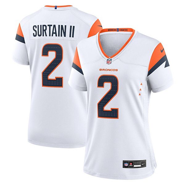 

Женская игровая футболка Patrick Surtain II Denver Broncos Mile High Collection белая Nike, Белый, Женская игровая футболка Patrick Surtain II Denver Broncos Mile High Collection белая Nike