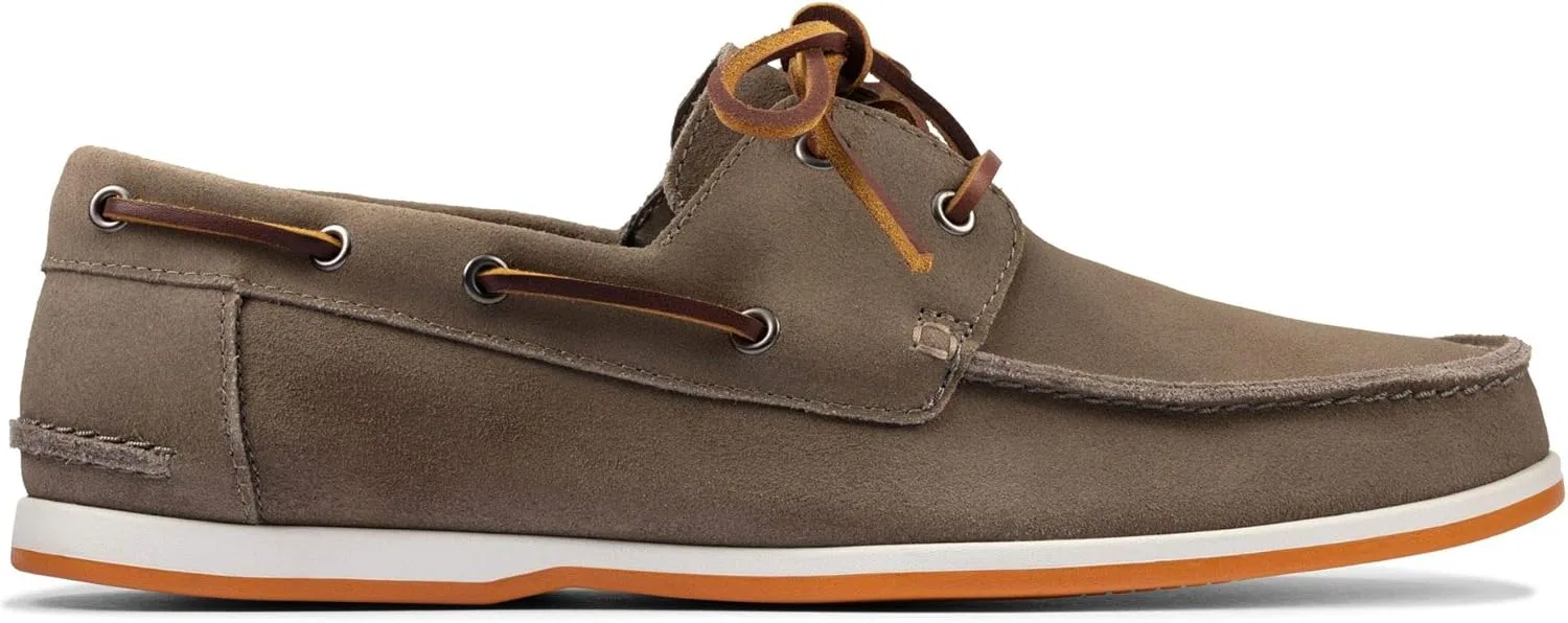 Мужские парусные туфли Clarks Pickwell Sail, Beige Sage Suede — фото 2