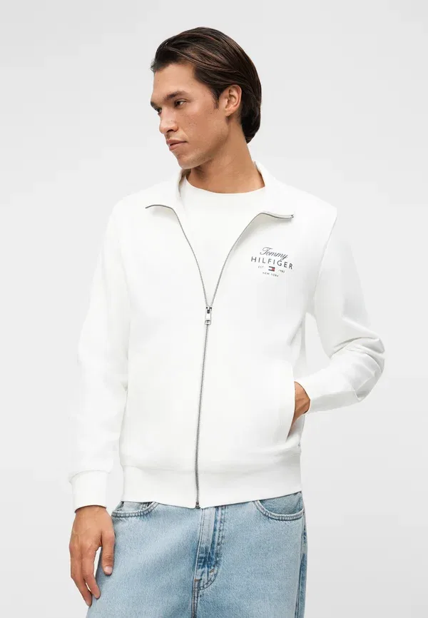 Толстовка с воротником-стойкой и молнией Tommy Hilfiger, белый — фото 3