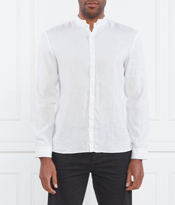 

Льняная рубашка elvory Slim fit Hugo, белый