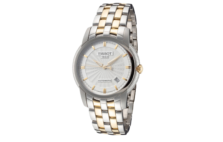 

Tissot Мужские часы с автоматическим механическим механизмом, водонепроницаемостью до 30 м, диаметр 41 мм, серебристый циферблат