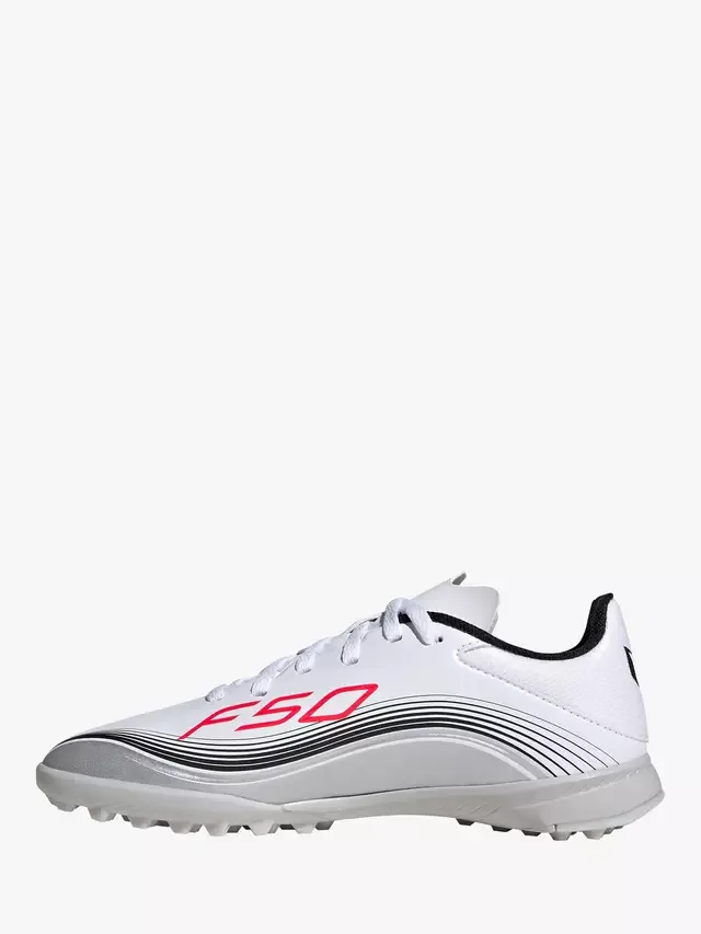 Детские футбольные бутсы F50 League Лионеля Месси, белые adidas — фото 3