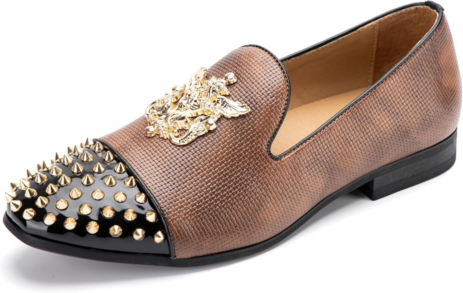 

Мужские бархатные лоферы Meijiana с металлическими украшениями, праздничные роскошные лоферы, Brown-22