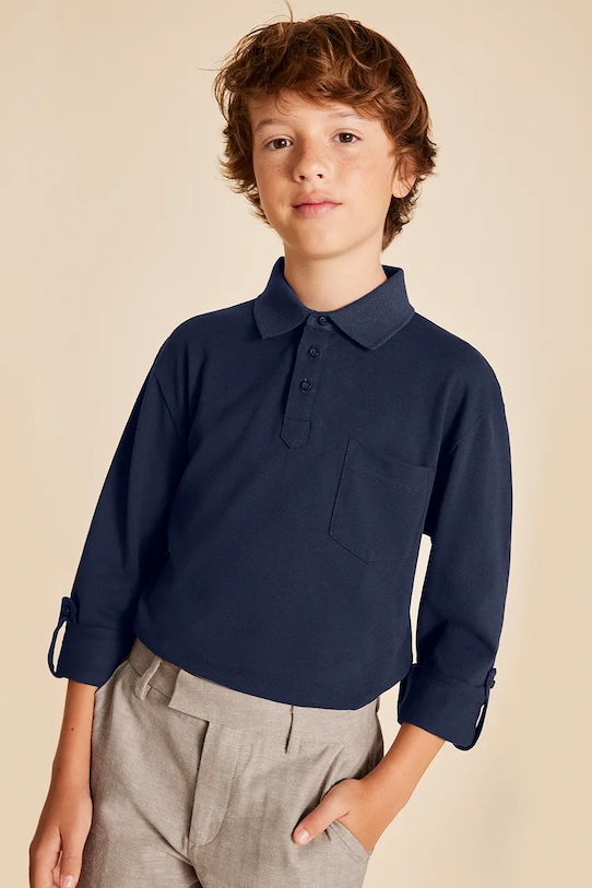 

Детская хлопковая водолазка Mayoral, темно-синий